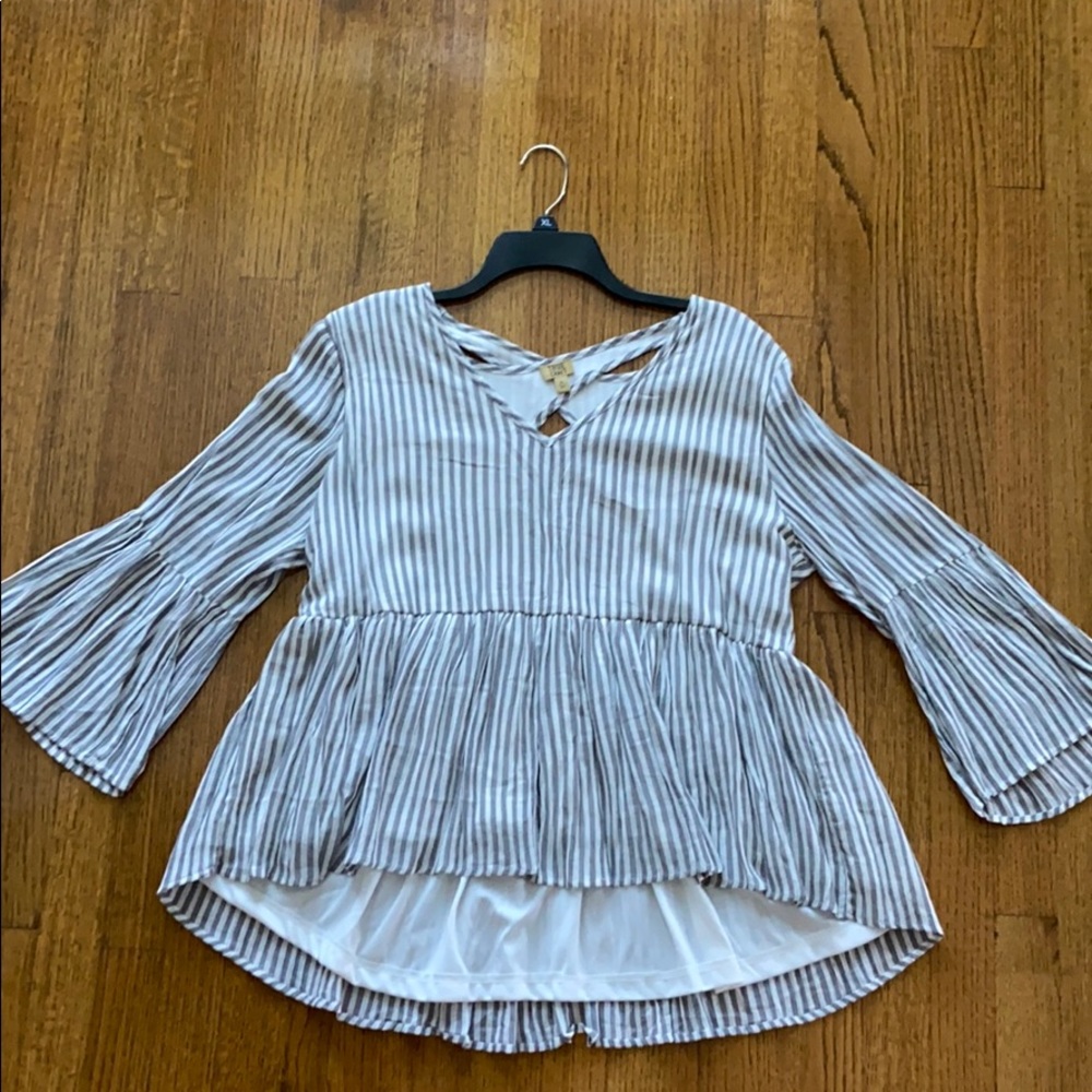 Striped Babydoll Top